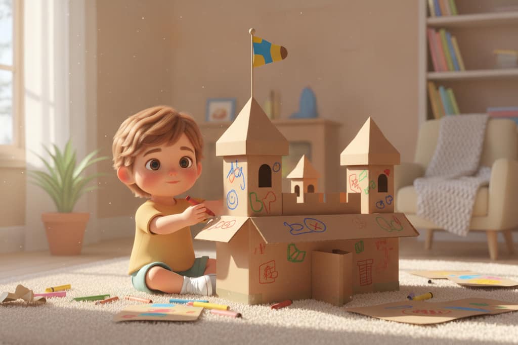 Castelul din cutii de carton