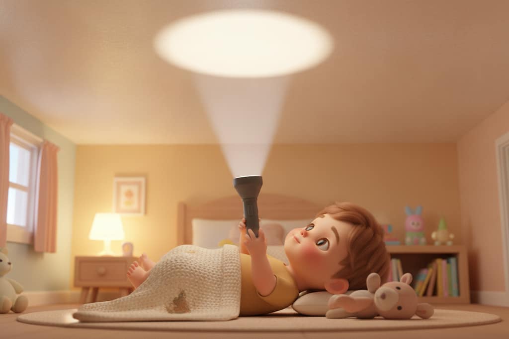 Lumina care se mișcă pe tavan